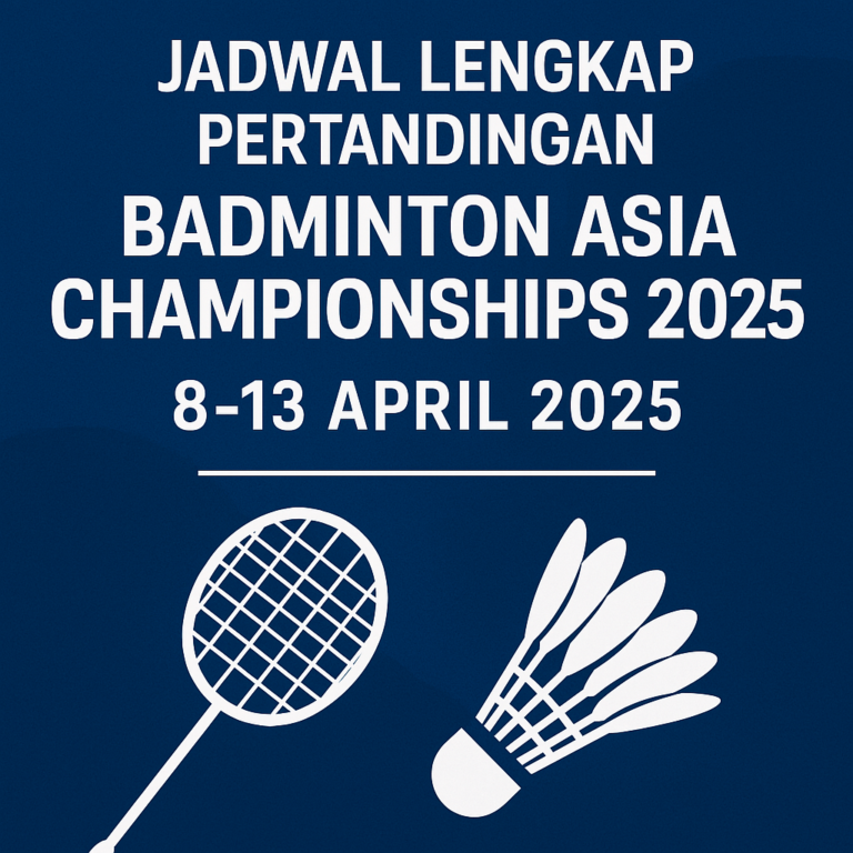 Jadwal Lengkap Pertandingan Badminton Asia Championships 2025, 8-13 April 2025