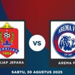 Persijap Jepara vs Arema FC di BRI Super League 30 Agustus 2025